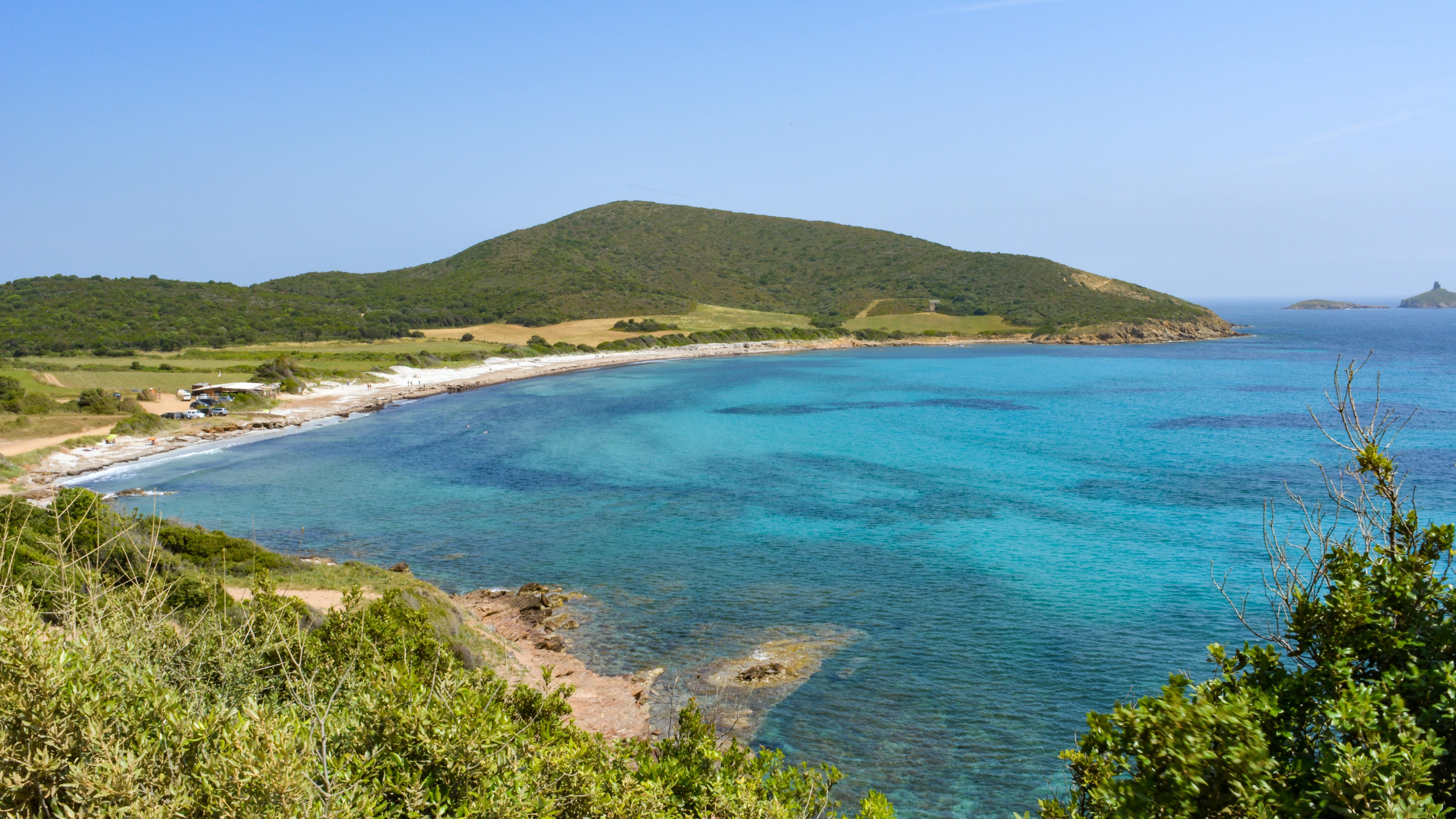 Panorama sur la plage de Tamarone