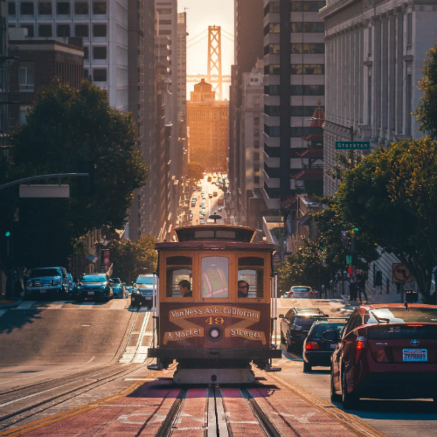 Montée du tramway historique de SF