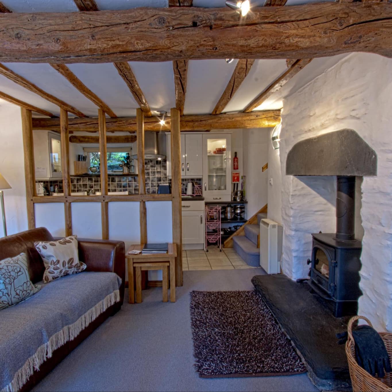The cozy and traditional interior of a Lake District cottage