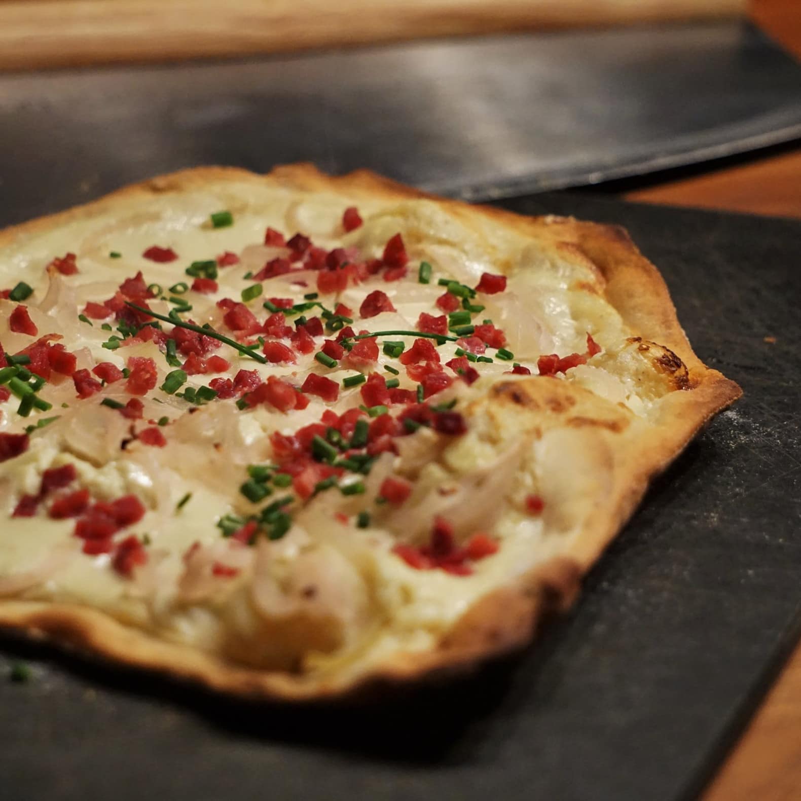 Flammekueche, spécialité de la cuisine alsacienne