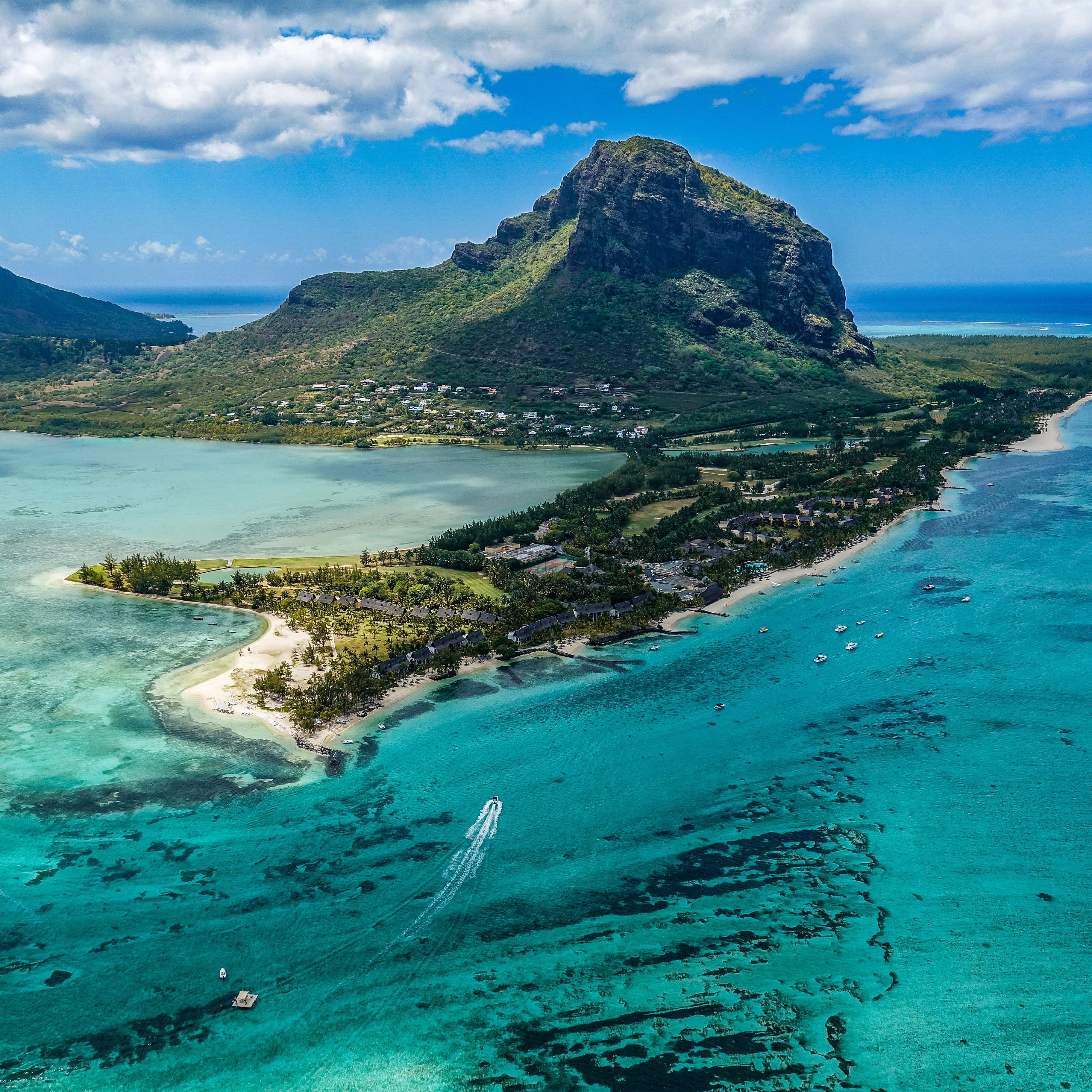 L'île Maurice vue des airs