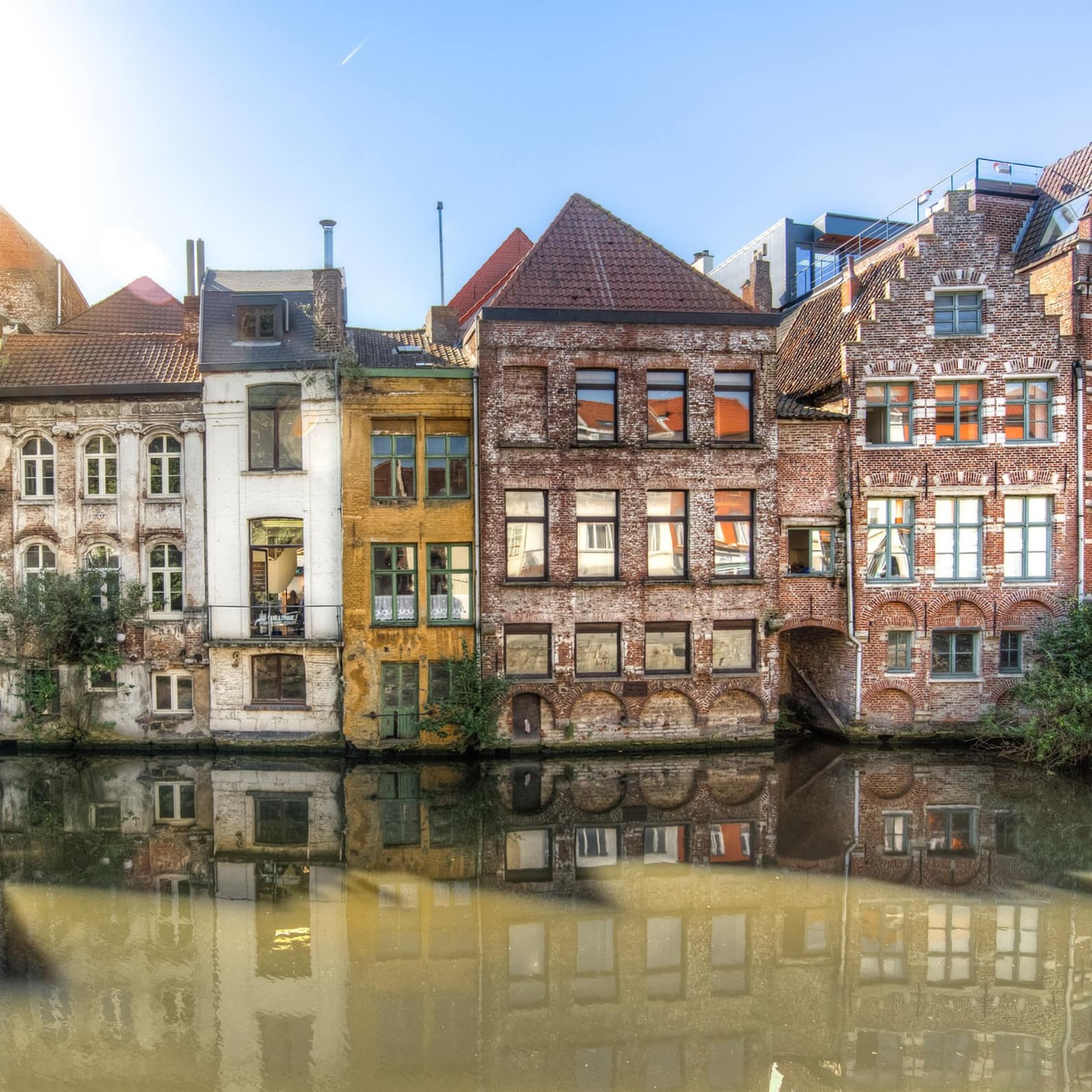 Maisons mitoyennes à Gand, Belgique