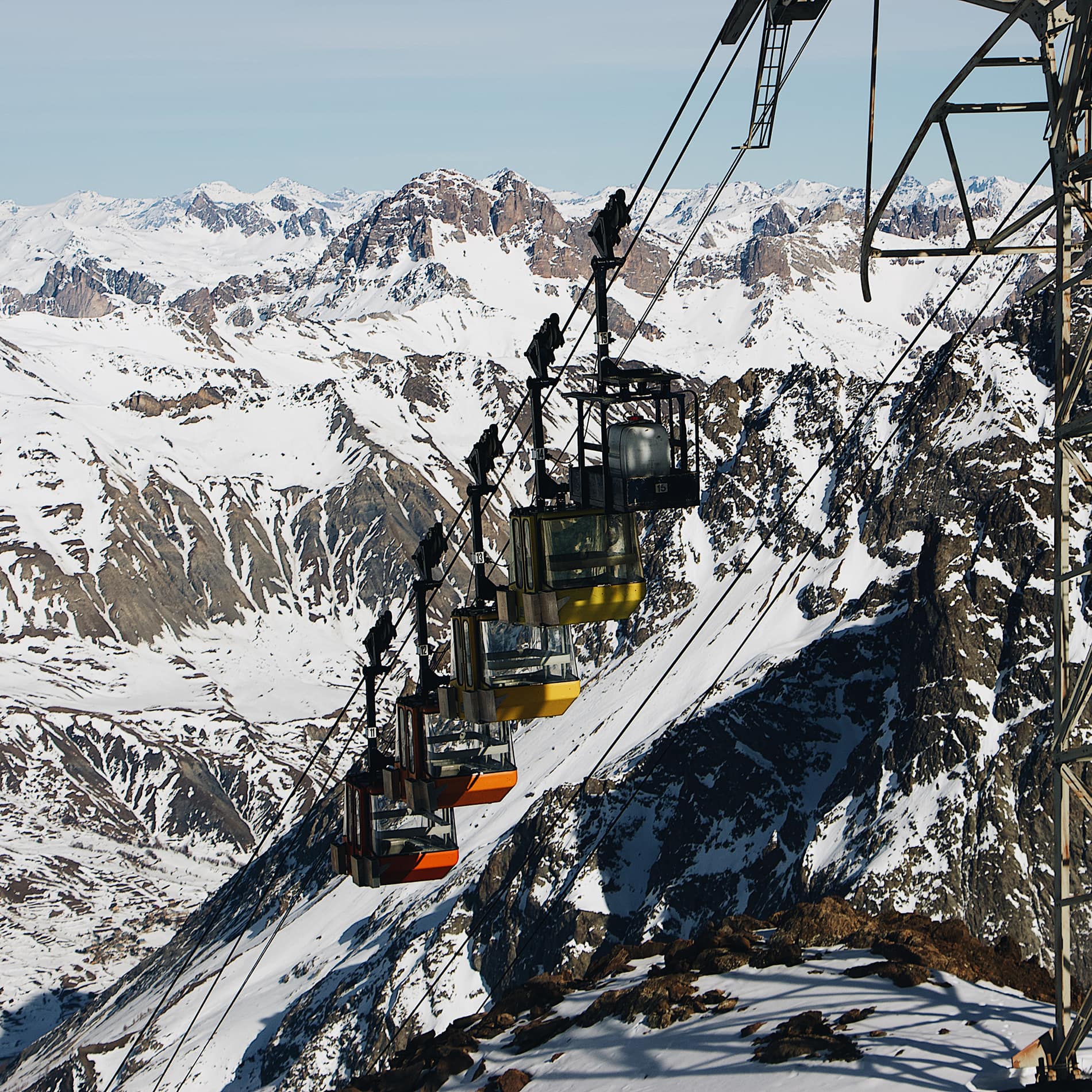 La Meije glacier cable cars
