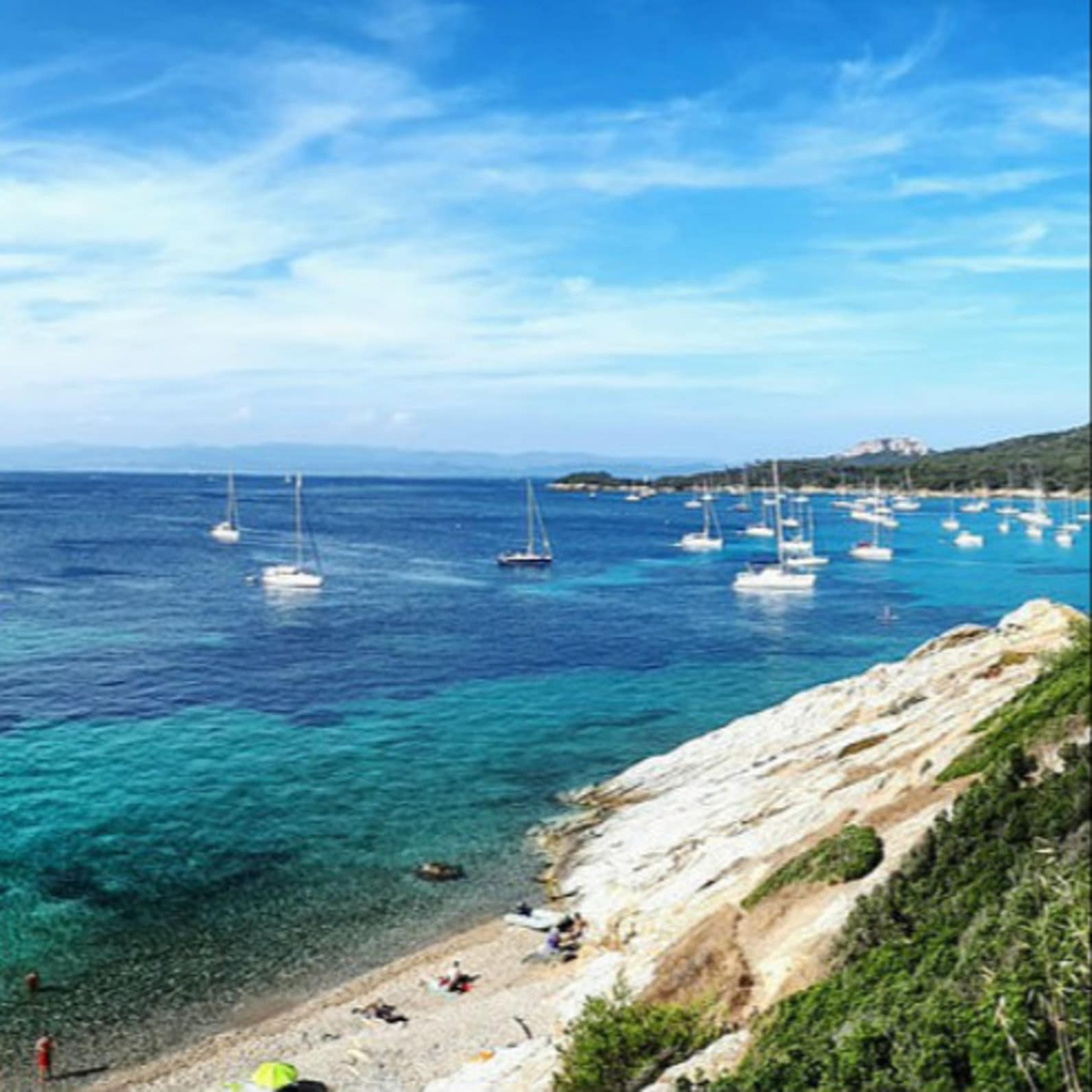 Plage, paysage maritime, île de Porquerolles, voiliers, mer, location week end mer