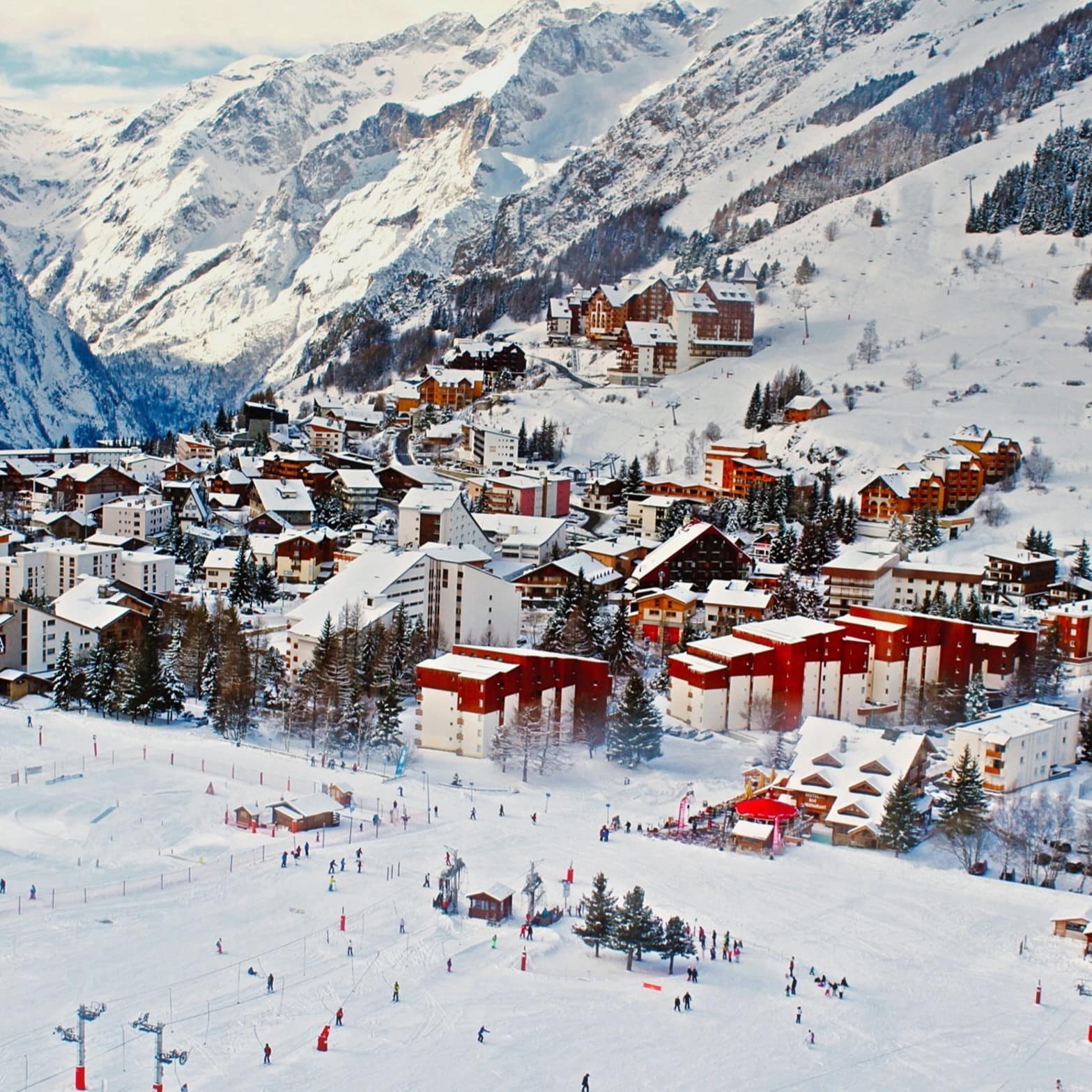 A French ski resort in the Alps