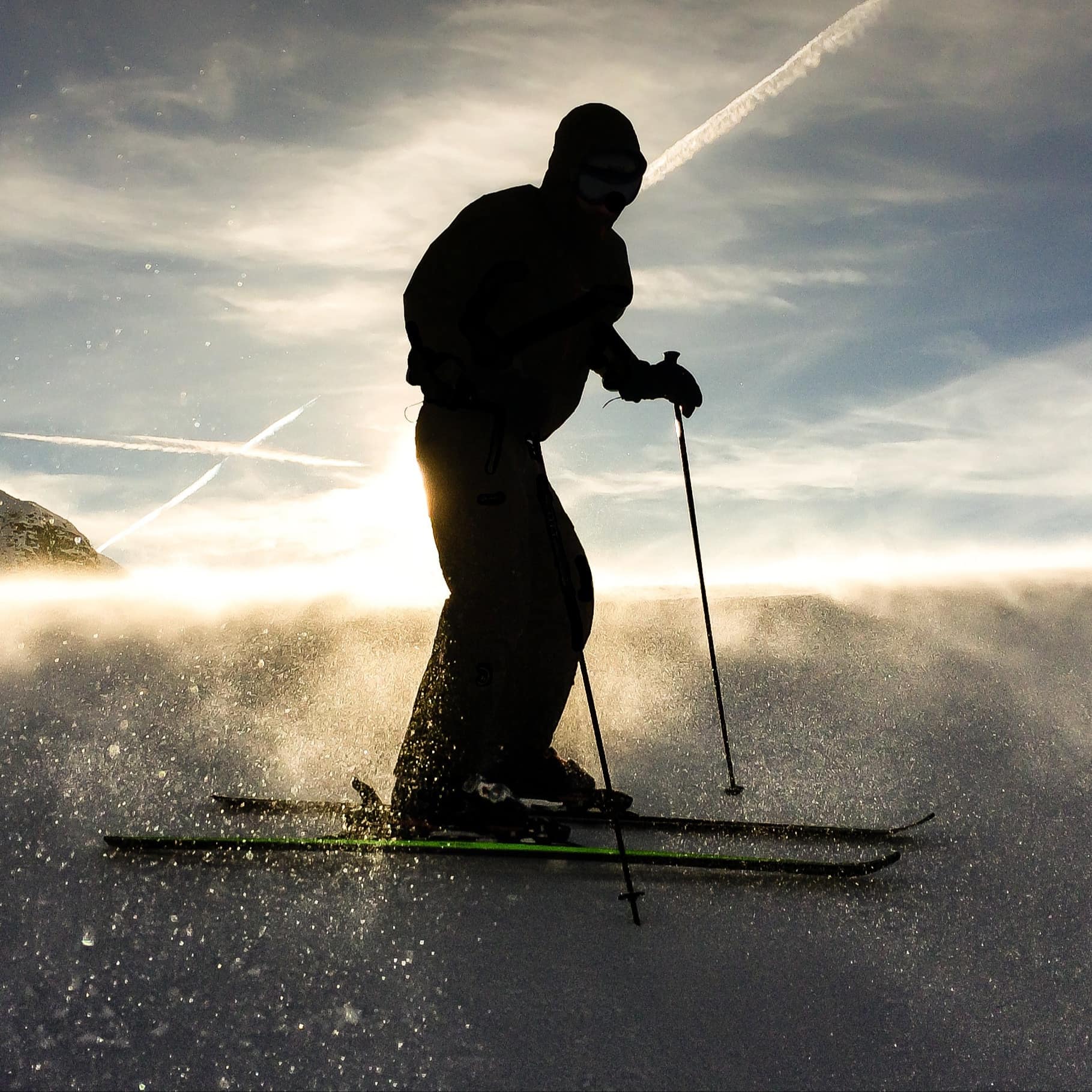 Ombre de skieur