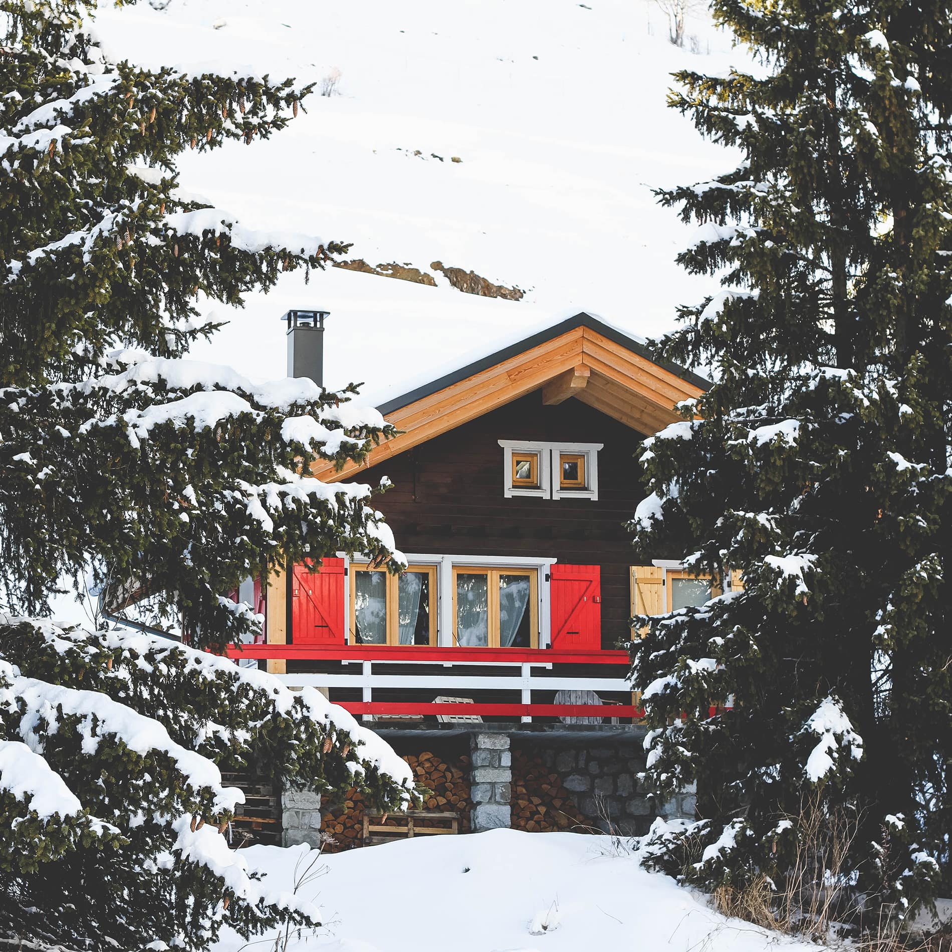 Cabin in ski station