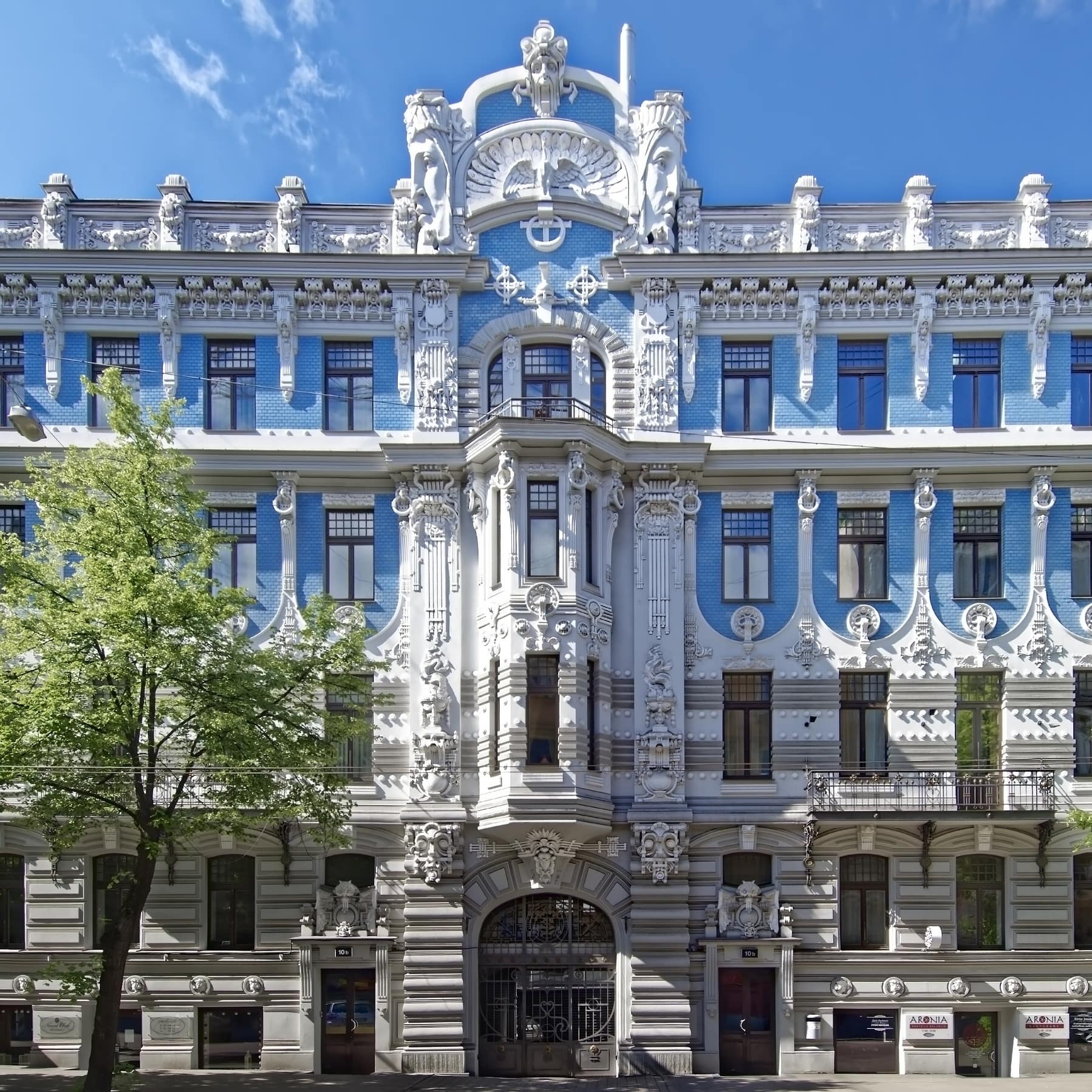 Façade Art nouveau, Riga, Lettonie