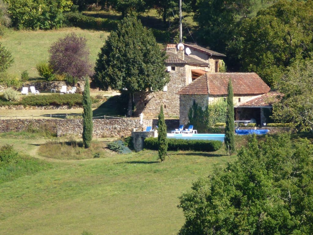 Village scene Belvès, France