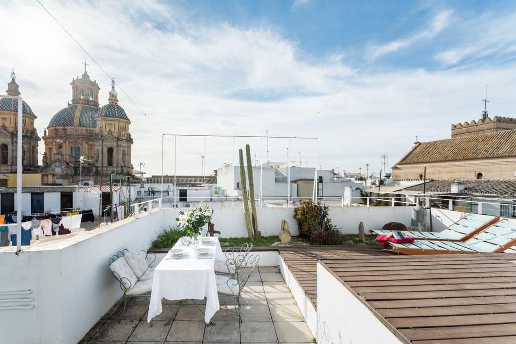 This is a gorgeous penthouse with private terrace in Seville, Spain.