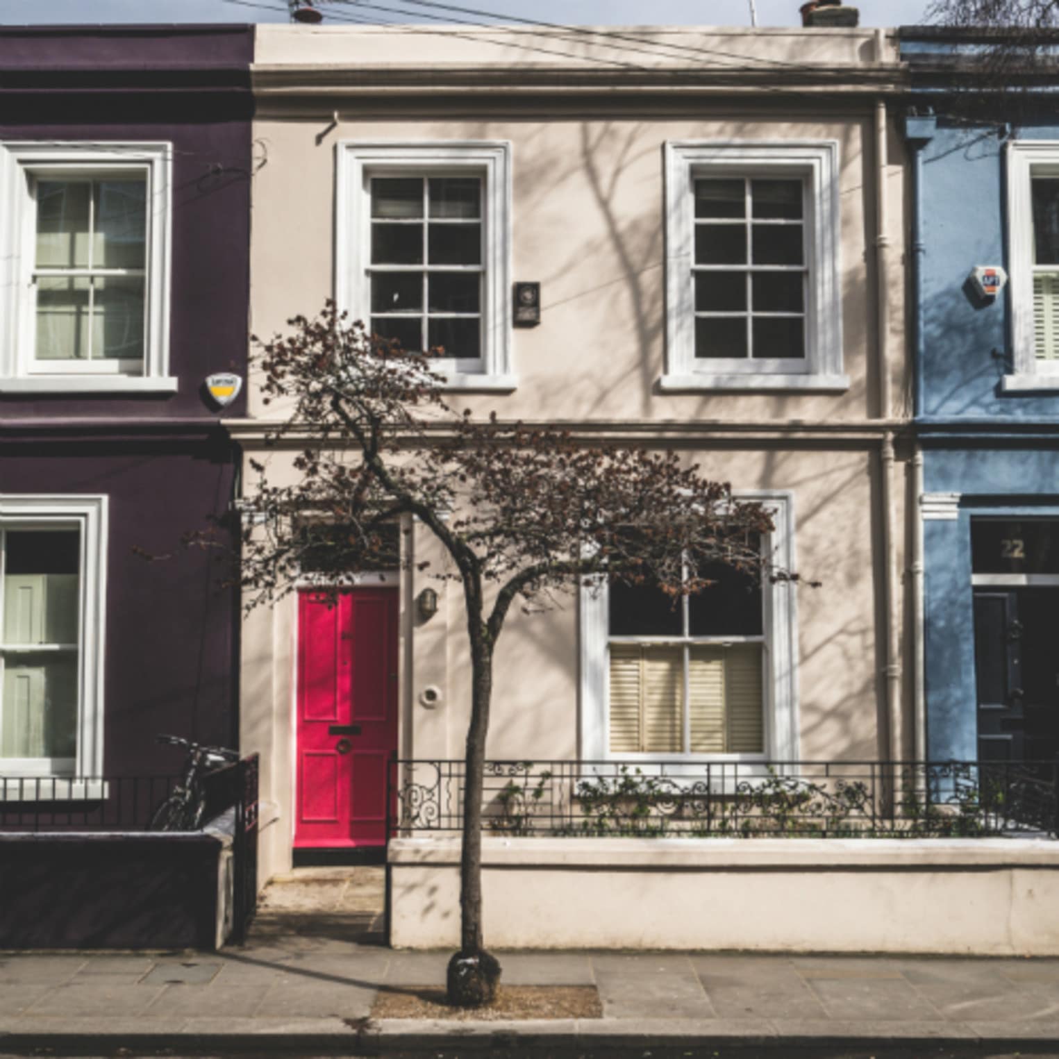 Des bâtiments colorés de Notting Hill