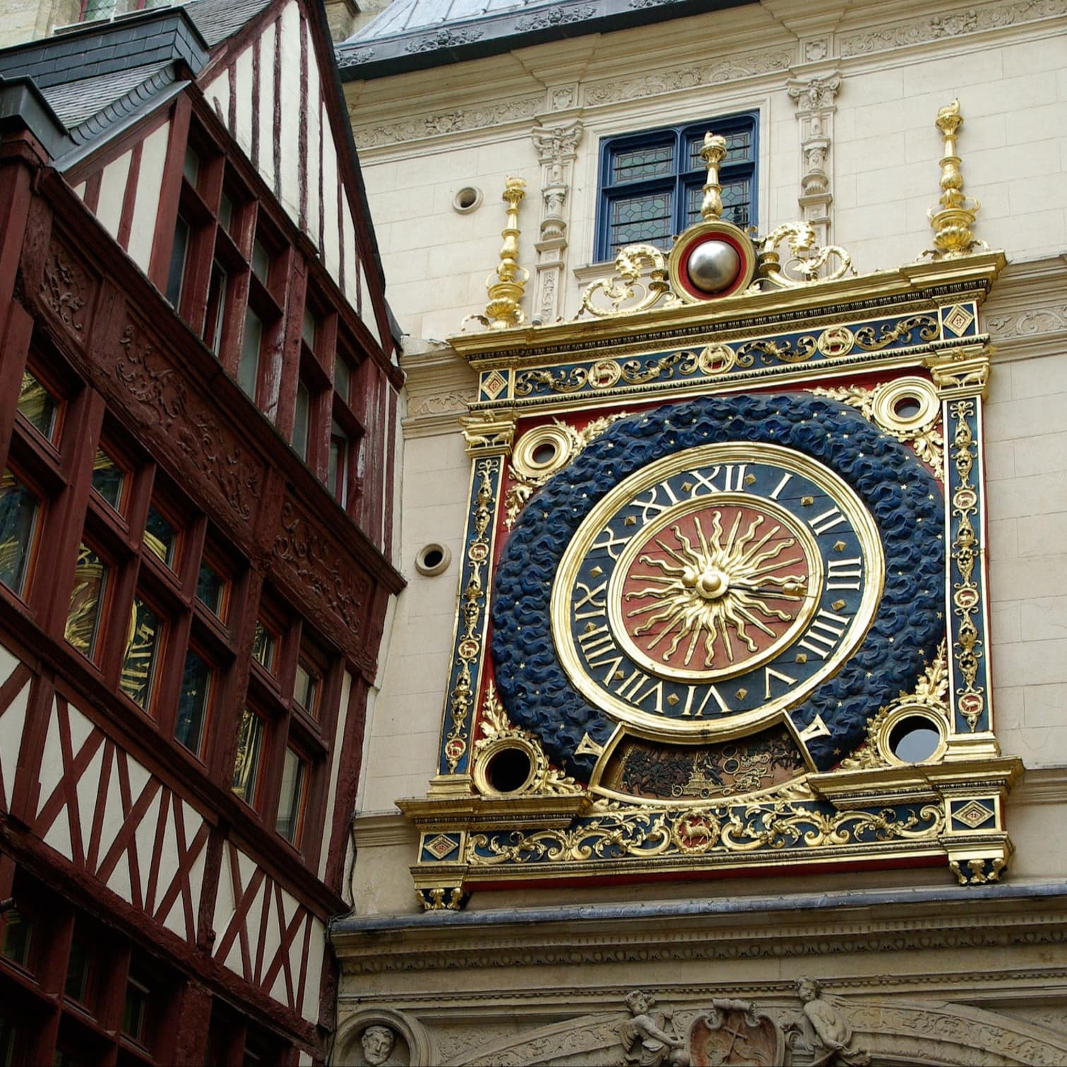 Le Gros Horloge, Rouen, Normandie