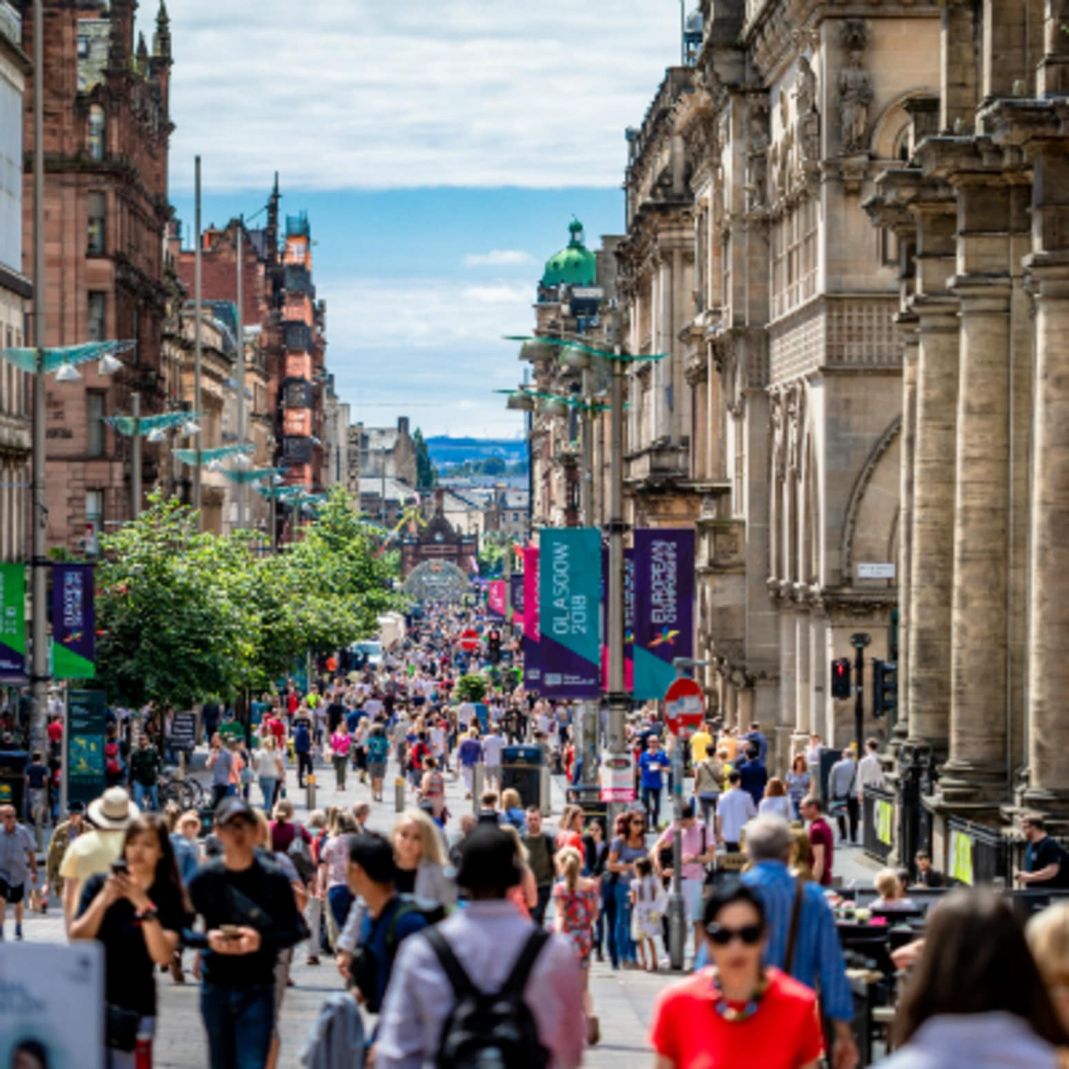 Le centre de Glasgow