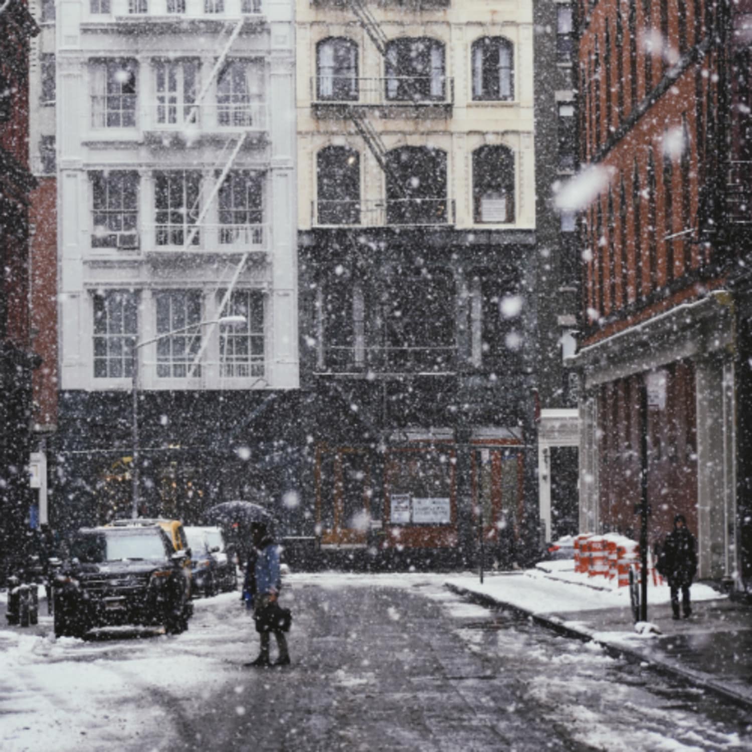 Neige dans les rues de New York