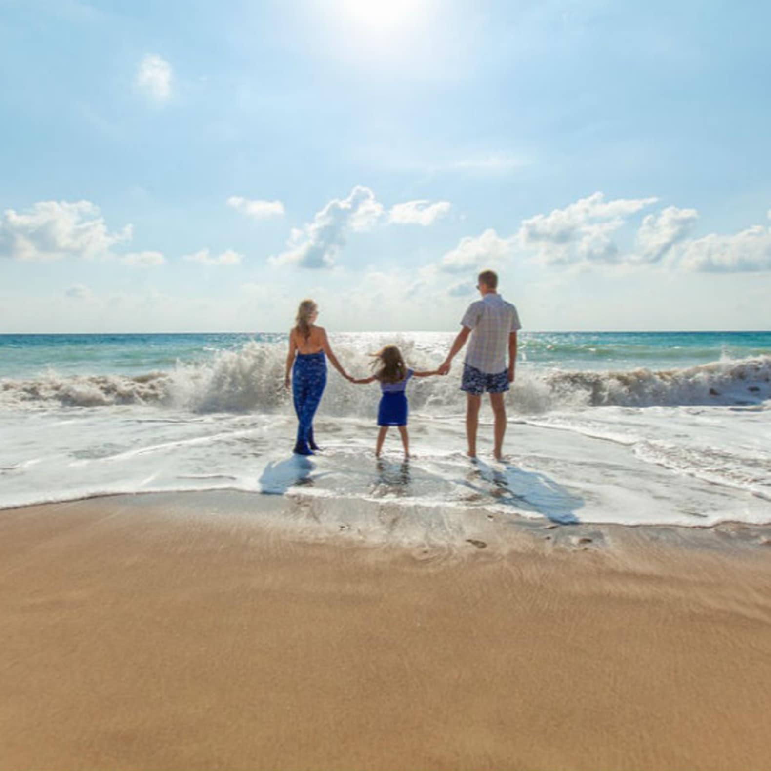 Vacances en famille, plage, océan, location Mimizan plage