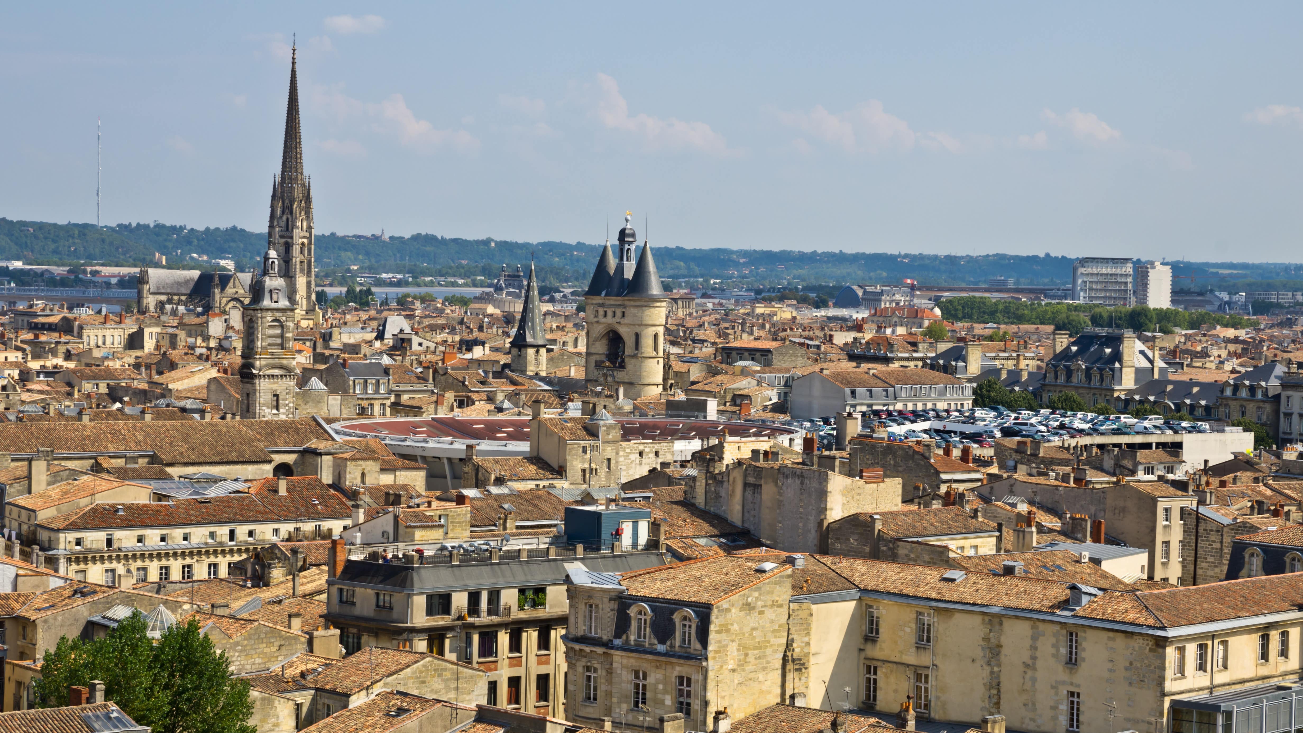 Vue aérienne de Bordeaux