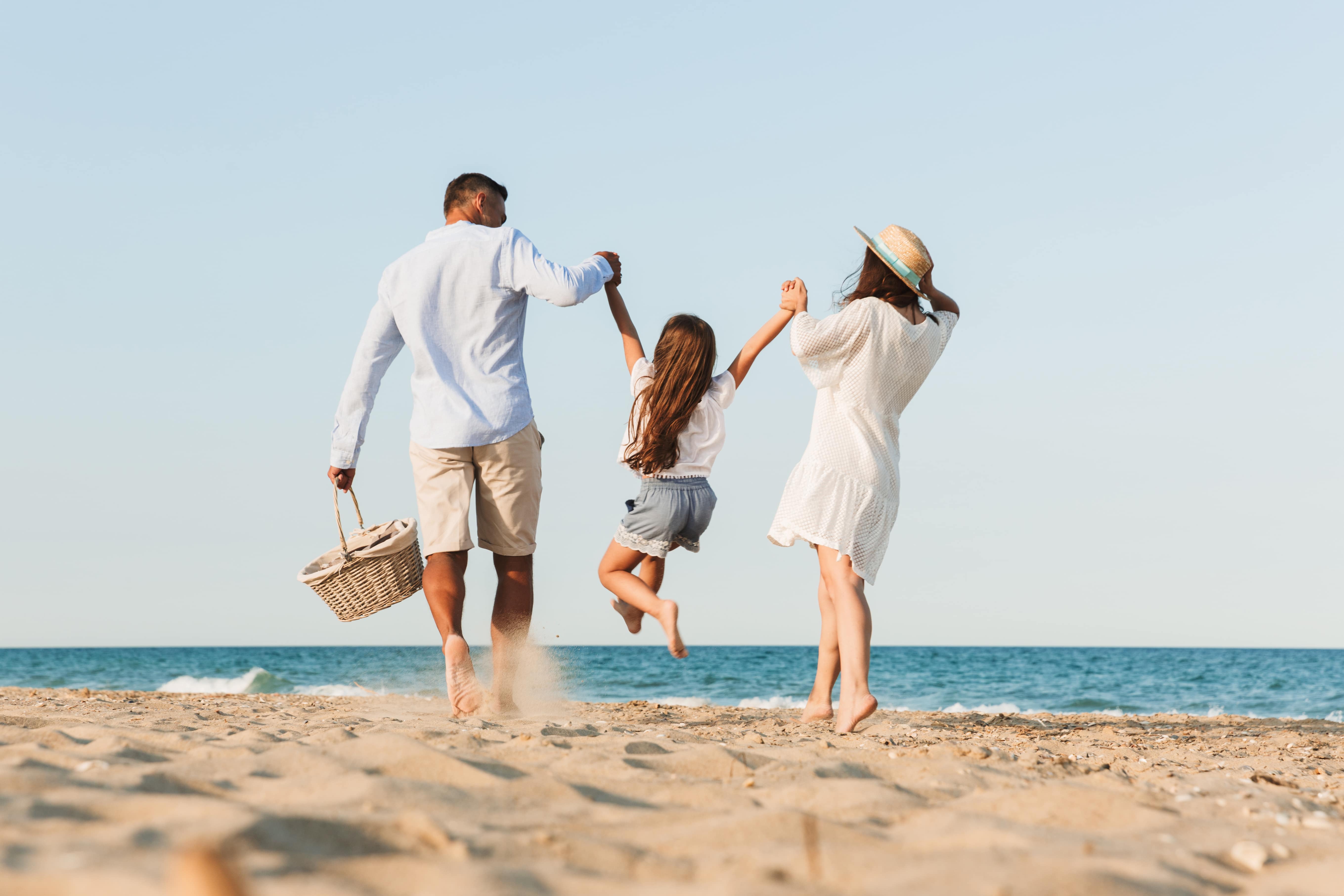 famille a la plage