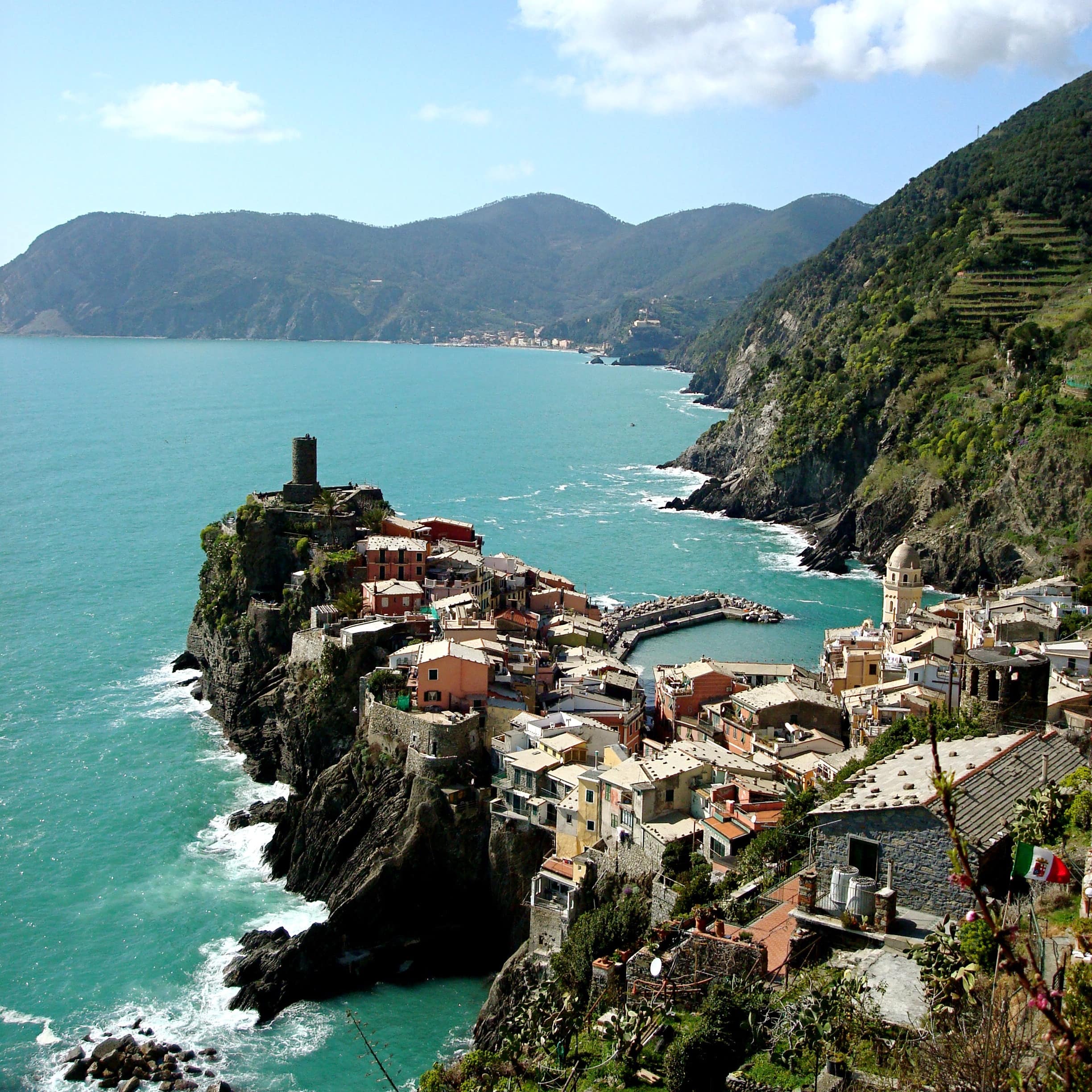 Village, maisons en bord de mer, Cinque Terre, Italie, location maison bord de mer