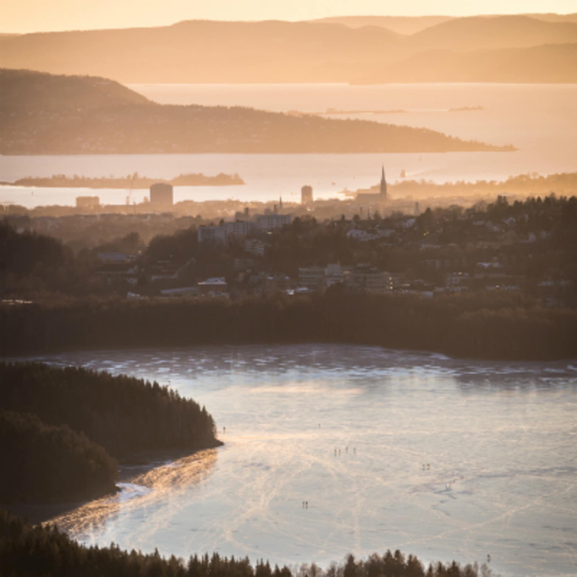 Coucher de soleil sur Oslo