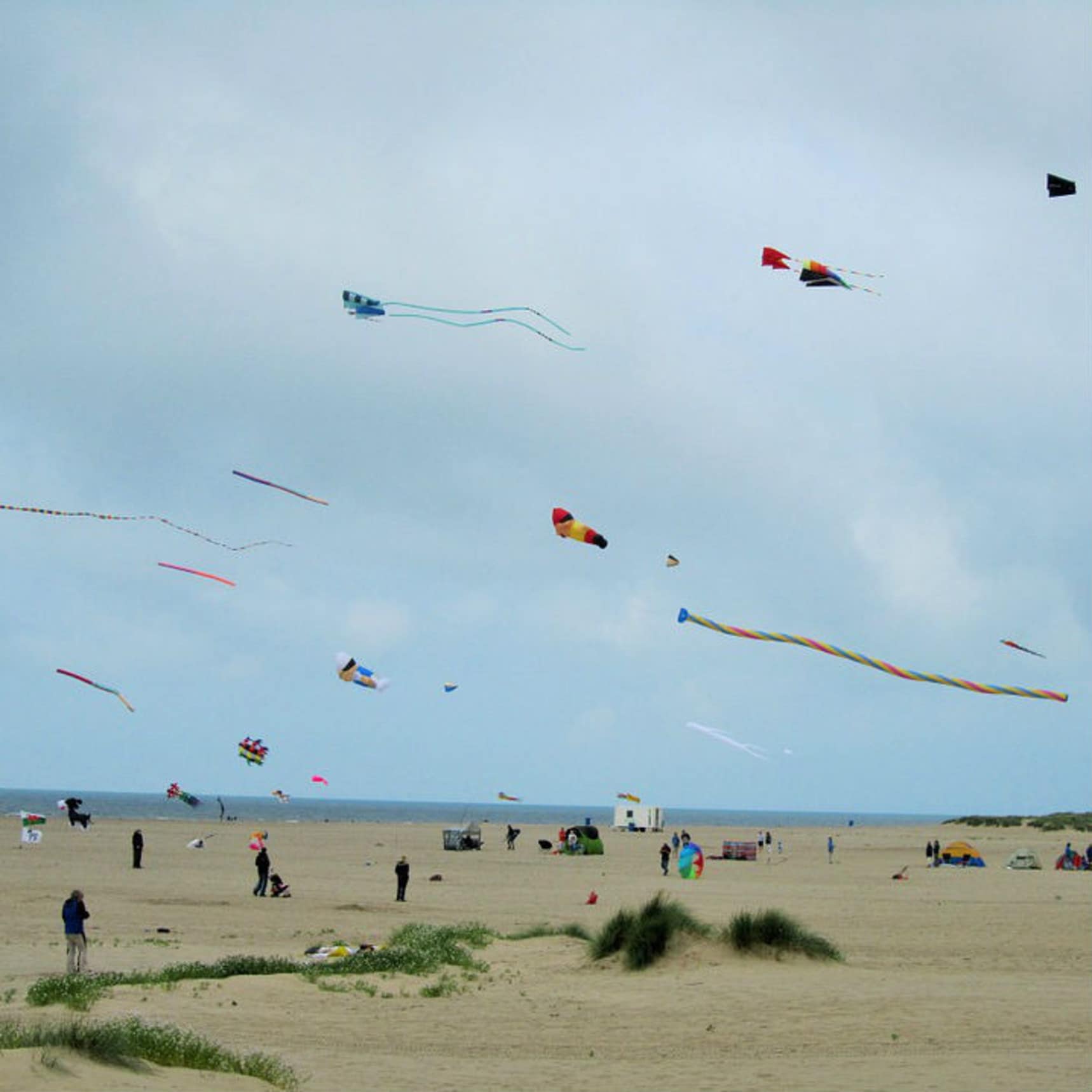 Plage, bord de mer, mer, cerfs-volants, location vacances Normandie bord de mer